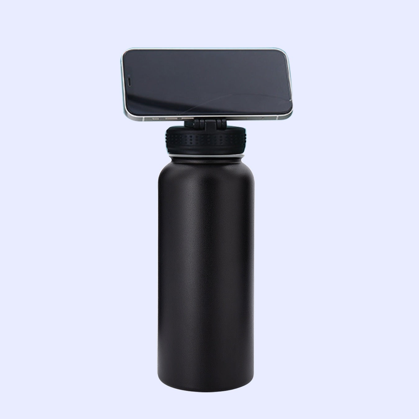 32oz stainless steel 304 double-layer insulated bottle with phone holder magnetic suction cover