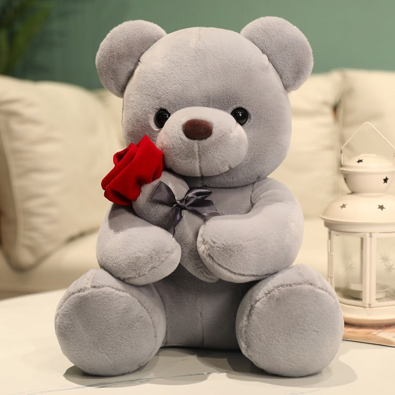 New Rose Bear Doll Teddy Bear Doll Plush Toy Valentine's Day Gift for Girls Large Pillow