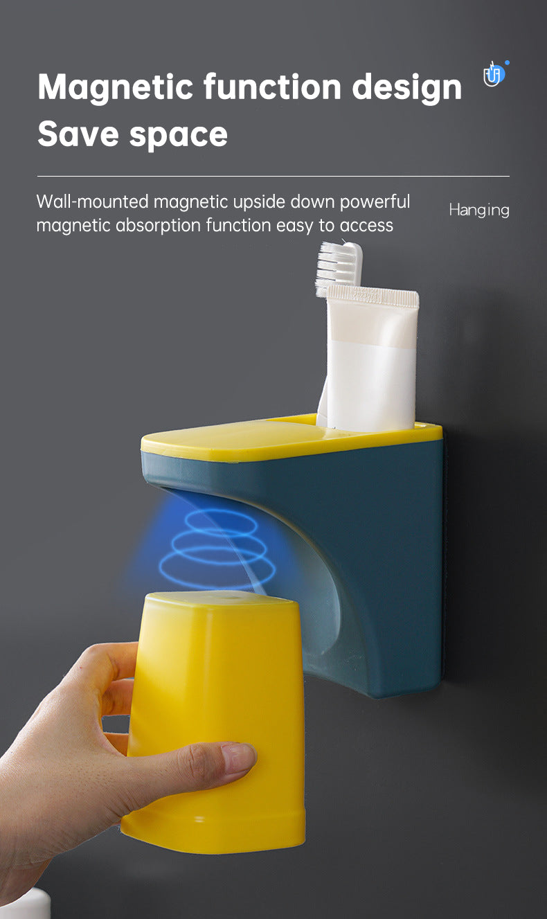 Magnetic Toothbrush Holder Bathroom Accessories magnetic cup holder For Home toiletries storage rack