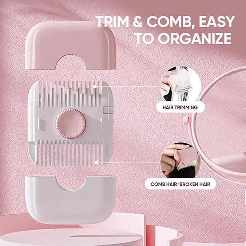 A multifunctional two in one hair clipper for girls at home, designed for trimming broken hair, branching hair, and thinning hai